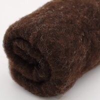 Filzwolle im Vlies - Alpenwolle - 20g - braun-natur