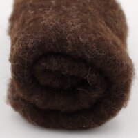 Filzwolle im Vlies - Alpenwolle - 20g - braun-natur