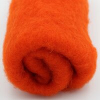 Filzwolle im Vlies - Alpenwolle - 20g - dunkelorange