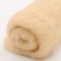 Filzwolle im Vlies - Alpenwolle - 20g - hellbeige