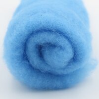 Filzwolle im Vlies - Alpenwolle - 20g - hellblau