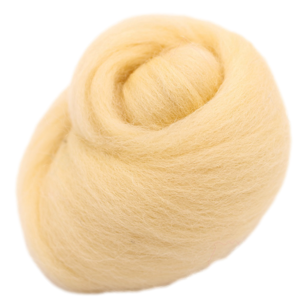 Filzwolle 20g Wolle (Merinowolle) / Märchenwolle zum Trockenfilzen und Nassfilzen Pastellgelb