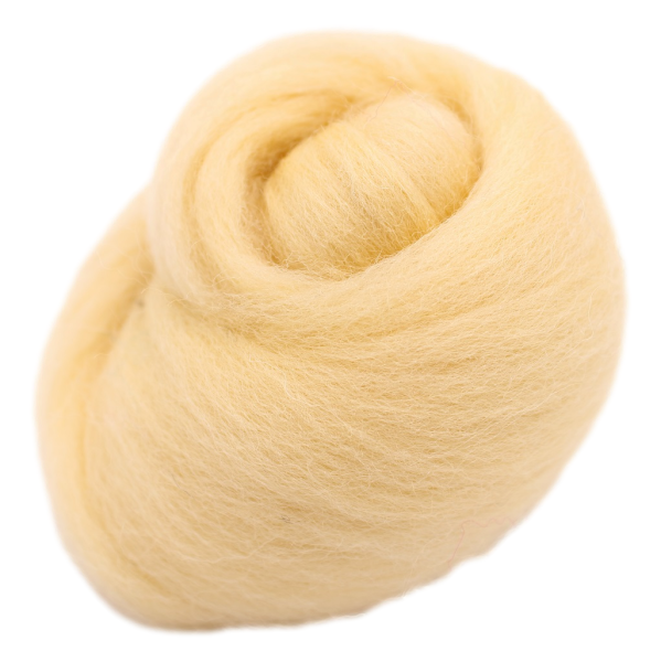 Filzwolle 20gr. Wolle (Merinowolle) / Märchenwolle zum Trockenfilzen und Nassfilzen Pastellgelb
