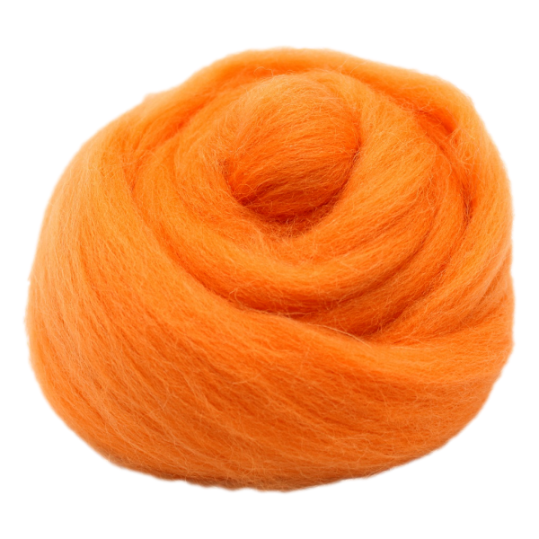 Filzwolle 20g Wolle (Merinowolle) / Märchenwolle zum Trockenfilzen und Nassfilzen Orange