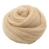Filzwolle 20gr. Wolle (Merinowolle) / Märchenwolle zum Trockenfilzen und Nassfilzen Beige