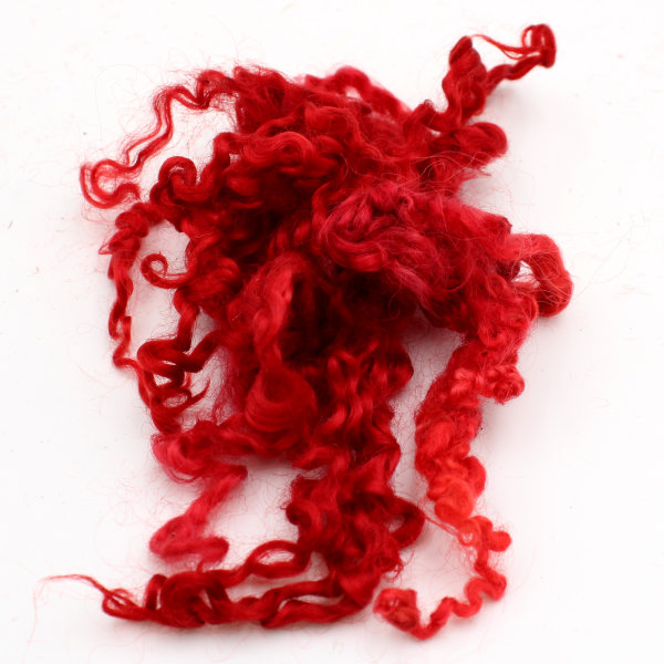 Wensleydale Locken / Wollstabel Floating Rotglut 20gr