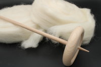Handspindel mit Kardenband Wolle im Set