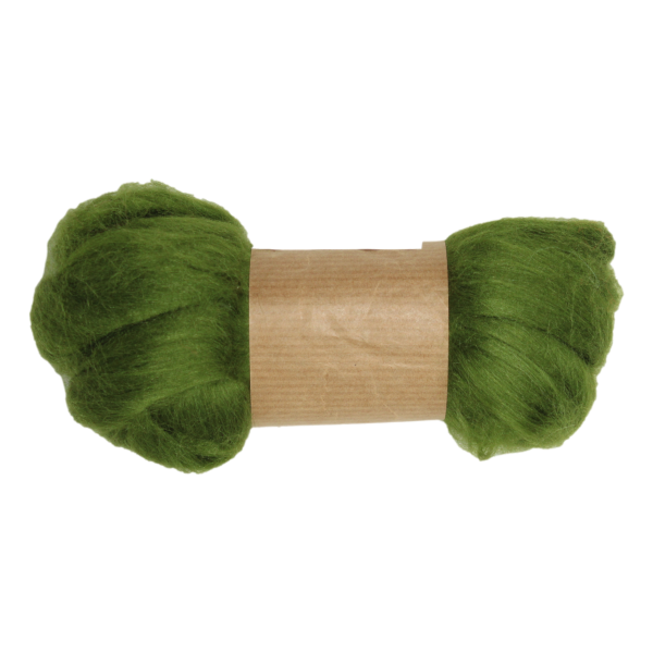 Tussahseide Kammzug 25g Olive
