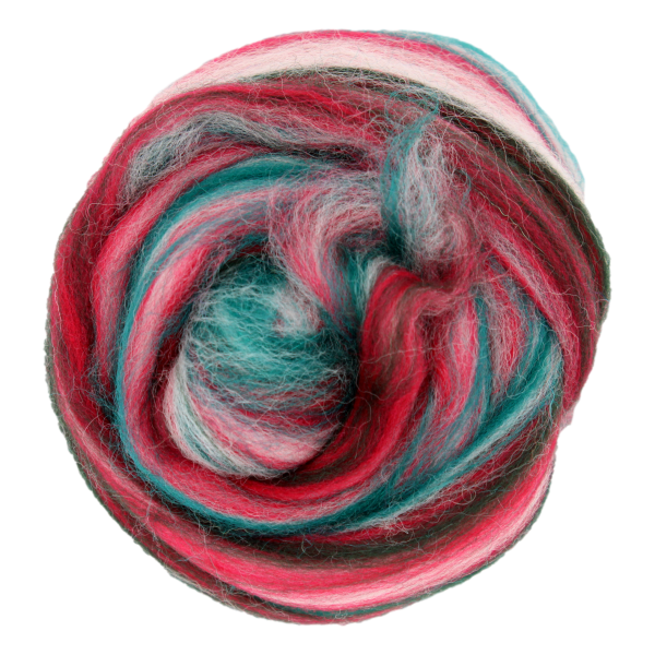 Filzwolle 20gr. Wolle (Merinowolle) / Märchenwolle zum Trockenfilzen und Nassfilzen Santa Claus