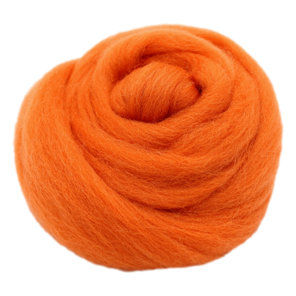 Filzwolle 20g Wolle (Merinowolle) / Märchenwolle zum Trockenfilzen und Nassfilzen Dunkelorange