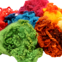 Bluefaced Leicester Locken Wolle – Farbmix Floating...