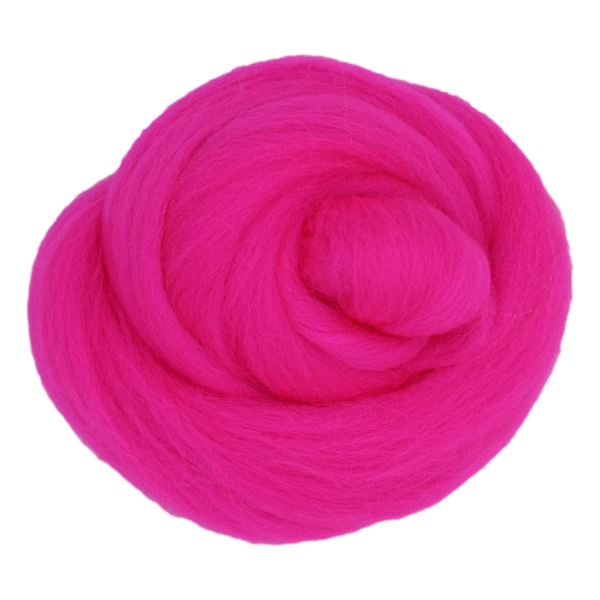 Filzwolle 20g Wolle (Merinowolle) / Märchenwolle zum Trockenfilzen und Nassfilzen Neonpink
